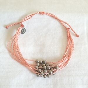 Pura Vita Bracelet Silver Beads Pink